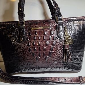 Brahmin Brown Asher Mini Satchel